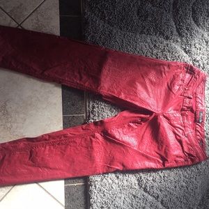 Red snakeskin print Seven 7 jeans/pants